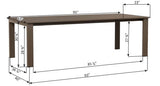 Berlin Gardens Berkley MGP 42" x 72" Expandable Table with Hammered Top