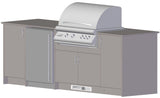 Berlin Gardens Agora 104" Outdoor Kitchen for Blaze Grill