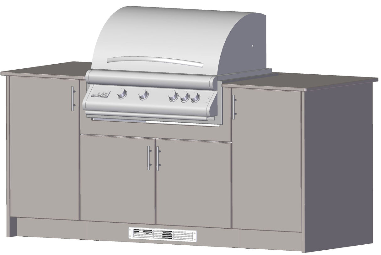 Berlin Gardens Agora 79" Outdoor Kitchen for Blaze Grill