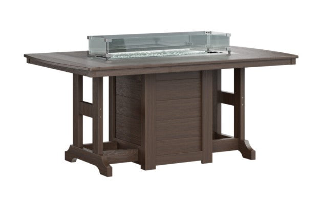 Berlin Gardens Garden Classic Standard Top 44" x 72" Rectangular Fire Counter Table