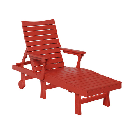 Berlin Gardens Bristol Chaise Lounge Chair Scarlet Red
