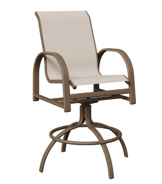 Berlin Gardens Murphy Padded Sling Swivel Bar Chair
