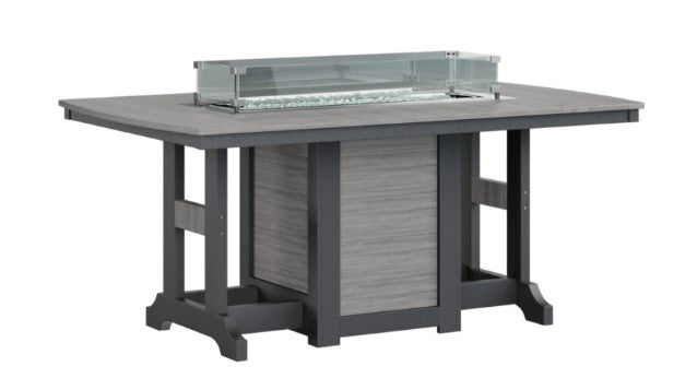 Berlin Gardens Garden Classic Standard Top 44" x 72" Rectangular Fire Counter Table