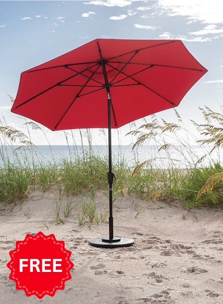 FREE 9' Market Umbrella With Purchase Of LuxCraft 4 Piece Deep Seating Set