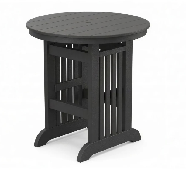 Beaver Dam Farmhouse 35" Round Mission Bar Table