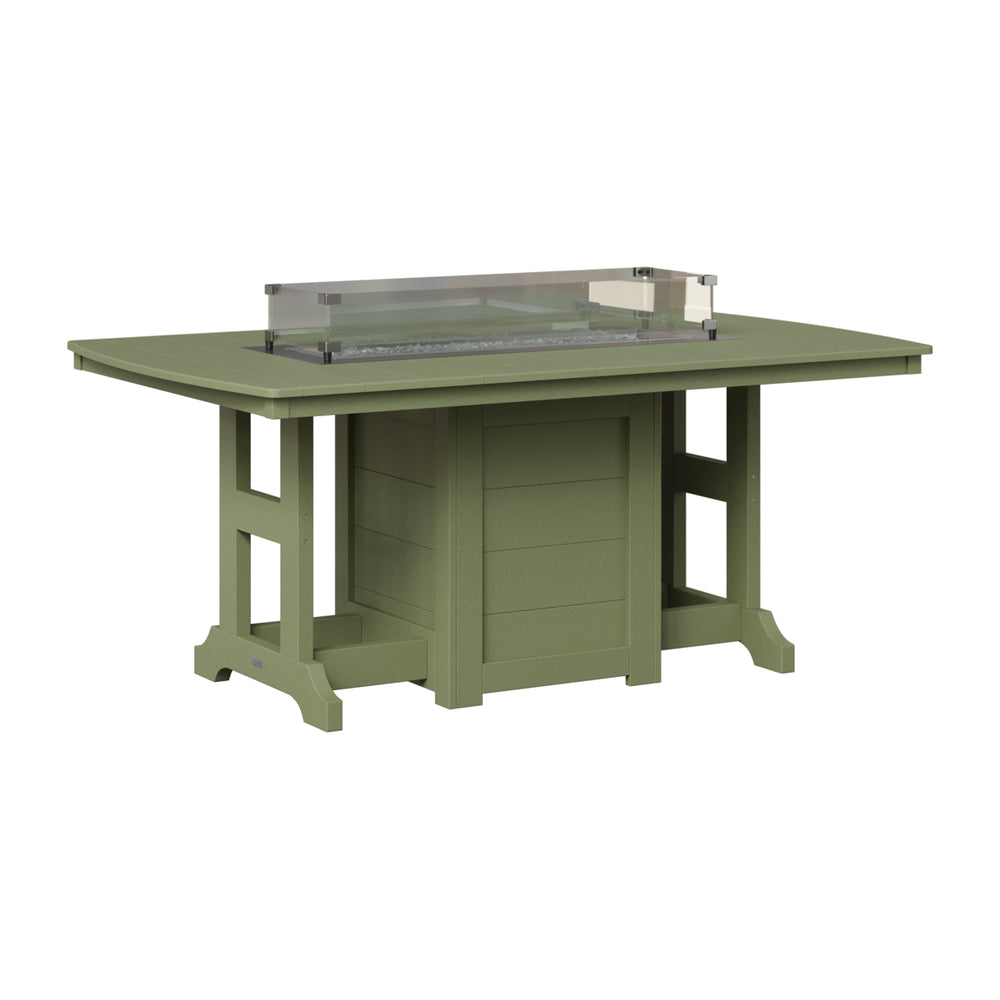 Berlin Gardens Garden Classic Standard Top 44" x 72" Rectangular Fire Counter Table