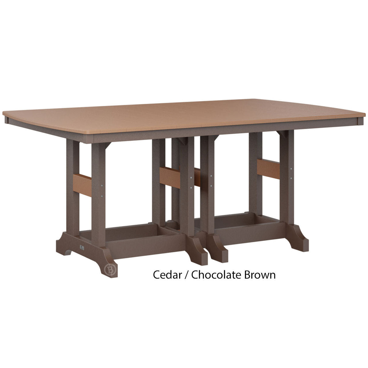 Berlin Gardens Garden Classic Standard Top 44" x 72" Rectangular Dining Table
