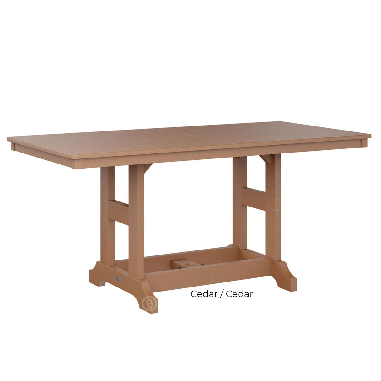 Berlin Gardens Garden Classic Standard Top 33" x 66" Rectangular Bar Table