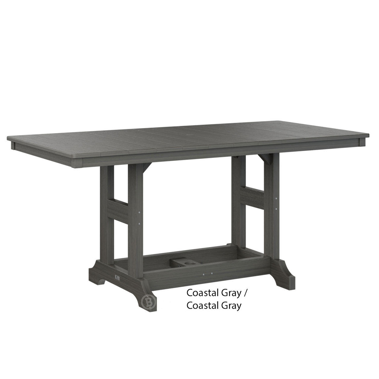 Berlin Gardens Garden Classic Standard Top 33" x 66" Rectangular Bar Table