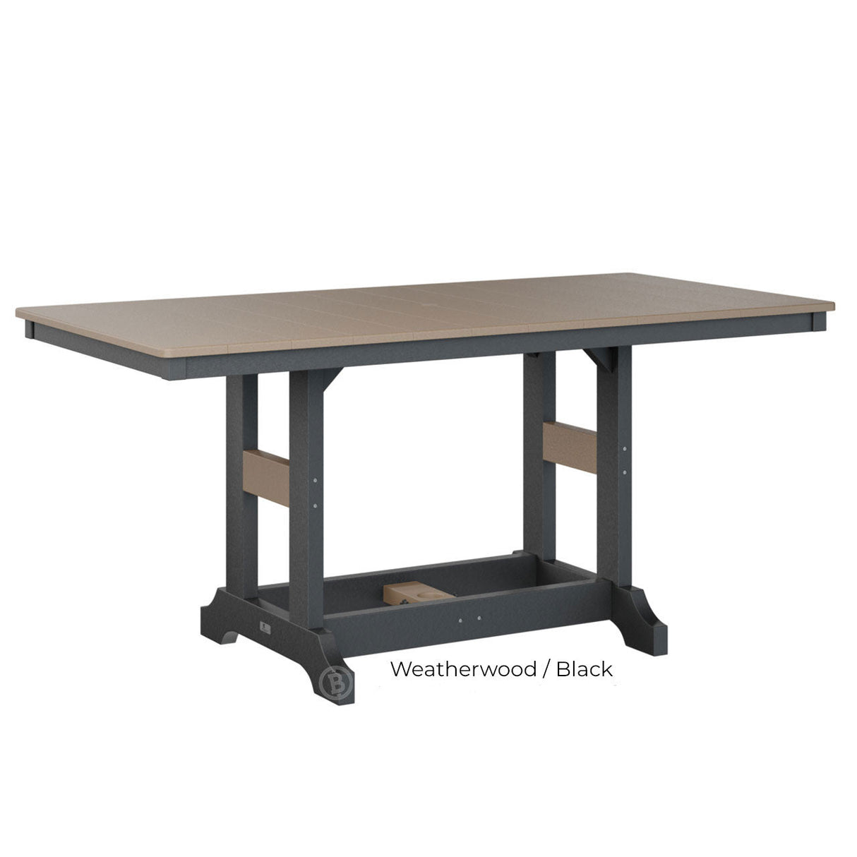 Berlin Gardens Garden Classic Standard Top 33" x 66" Rectangular Bar Table