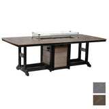 Berlin Gardens Garden Classic 44" x 96" Rectangular Fire Counter Table with Hammered Top