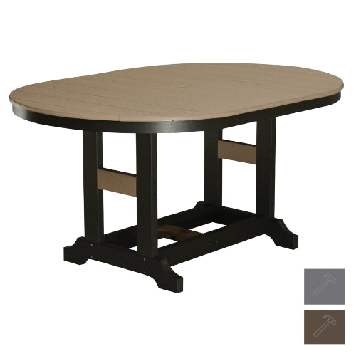 Berlin Gardens Garden Classic 44" x 64" Oblong Counter Table with Hammered Top