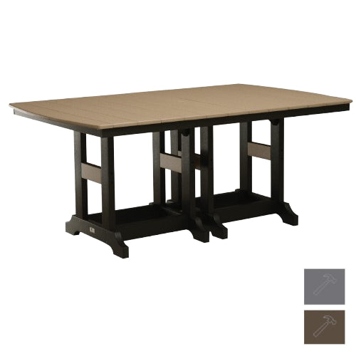 Berlin Gardens Garden Classic 44" x 72" Rectangular Counter Table with Hammered Top