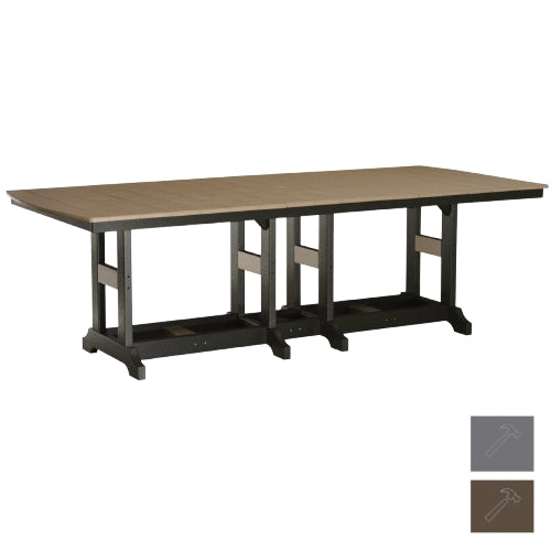 Berlin Gardens Garden Classic 44" x 96" Rectangular Dining Table with Hammered Top