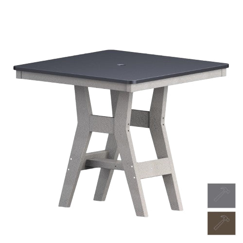 Berlin Gardens Harbor Dining Tables 33" Square Dining Table with Hammered Top