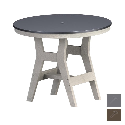Berlin Gardens Harbor Dining Tables 38" Round Dining Table with Hammered Top