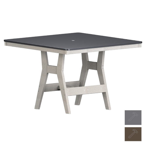 Berlin Gardens Harbor Dining Tables 44" Square Dining Table with Hammered Top