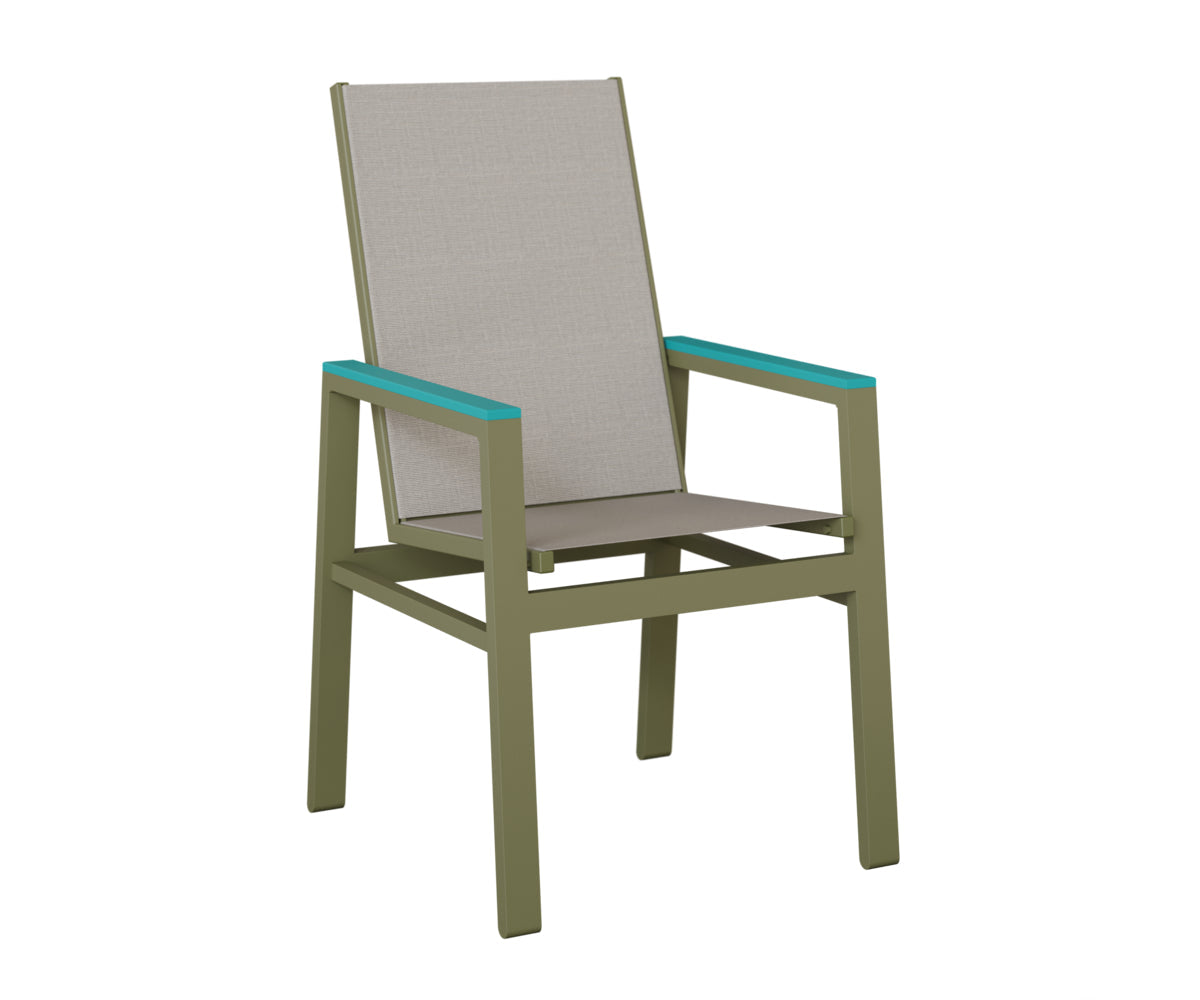 Berlin Gardens Vida High Back Padded Sling Dining Chair