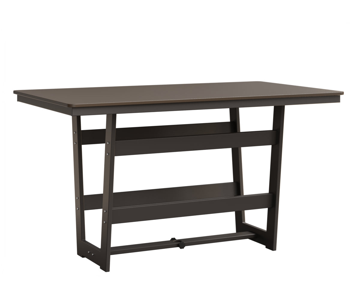Berlin Gardens MGP Hudson Bar Height 40" x 70" Rectangle Table with Hammered Top