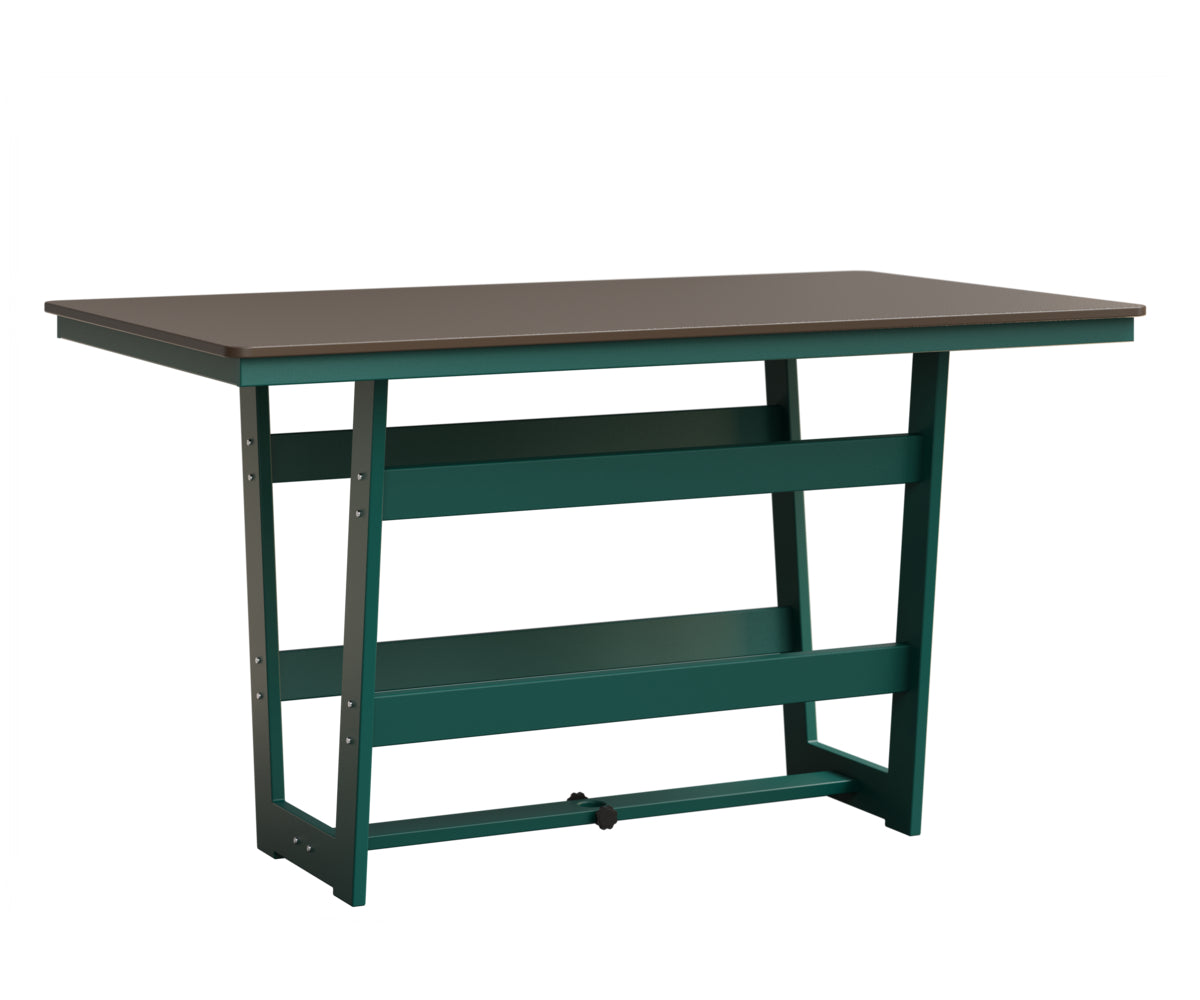 Berlin Gardens MGP Hudson Bar Height 40" x 70" Rectangle Table with Hammered Top