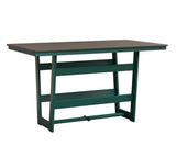 Berlin Gardens MGP Hudson Bar Height 40" x 70" Rectangle Table with Hammered Top