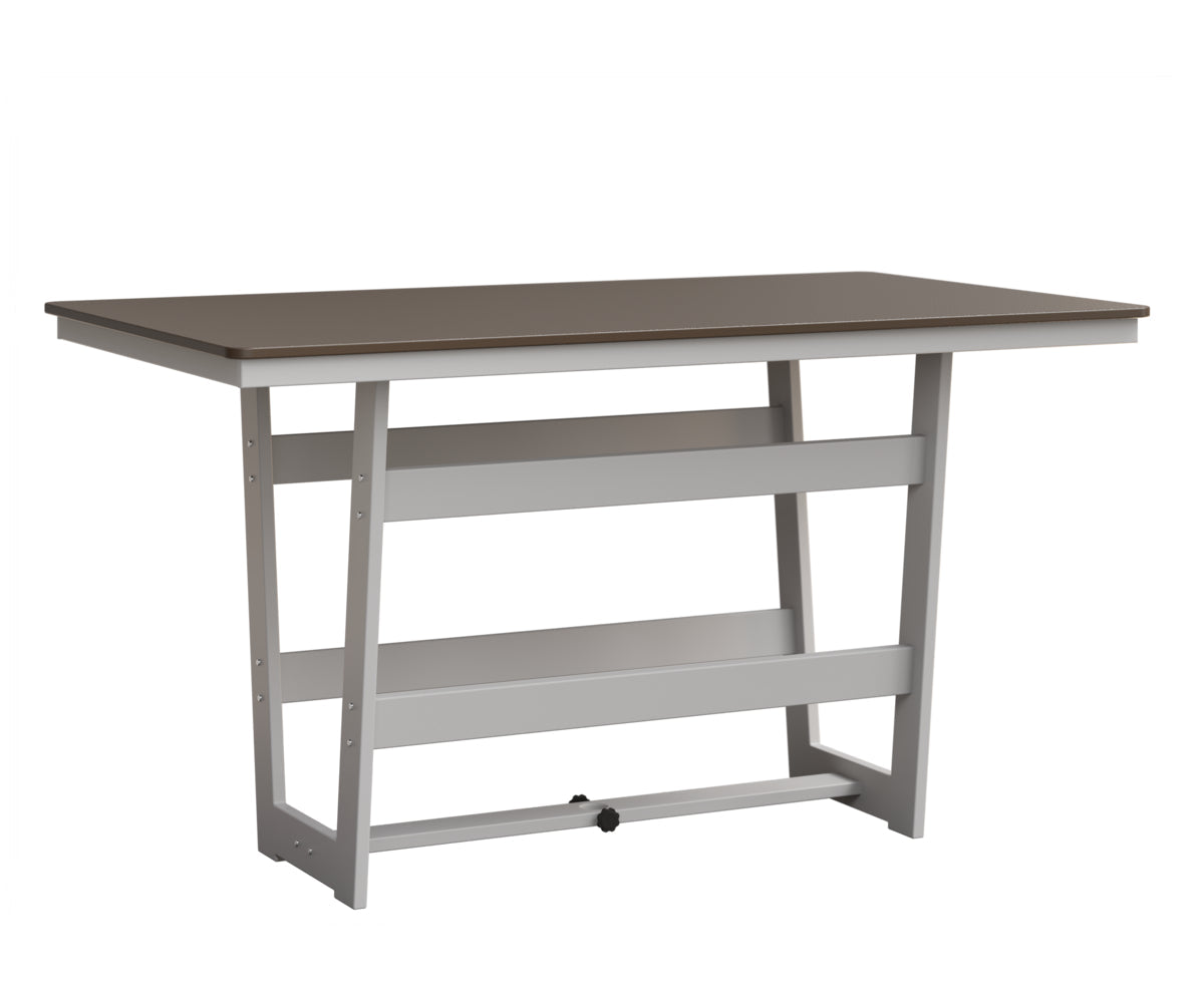 Berlin Gardens MGP Hudson Bar Height 40" x 70" Rectangle Table with Hammered Top