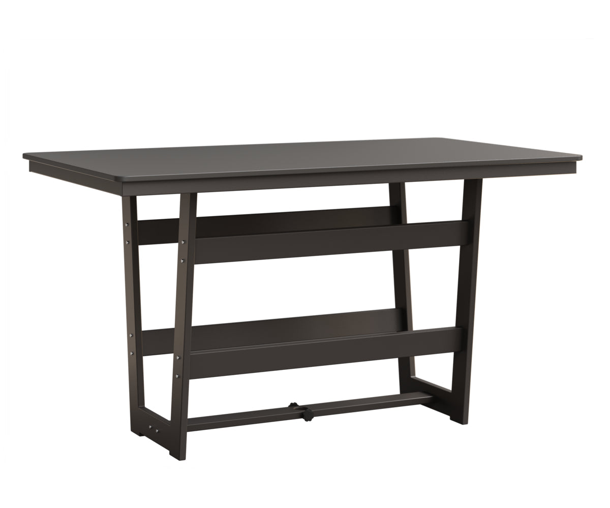 Berlin Gardens MGP Hudson Bar Height 40" x 70" Rectangle Table with Hammered Top