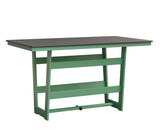 Berlin Gardens MGP Hudson Bar Height 40" x 70" Rectangle Table with Hammered Top