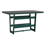 Berlin Gardens MGP Hudson Bar Height 40" x 70" Rectangle Table with Hammered Top