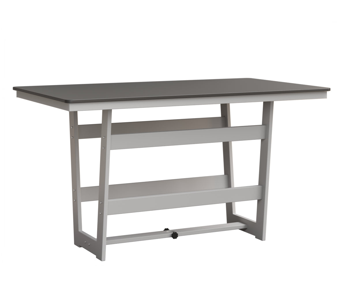 Berlin Gardens MGP Hudson Bar Height 40" x 70" Rectangle Table with Hammered Top