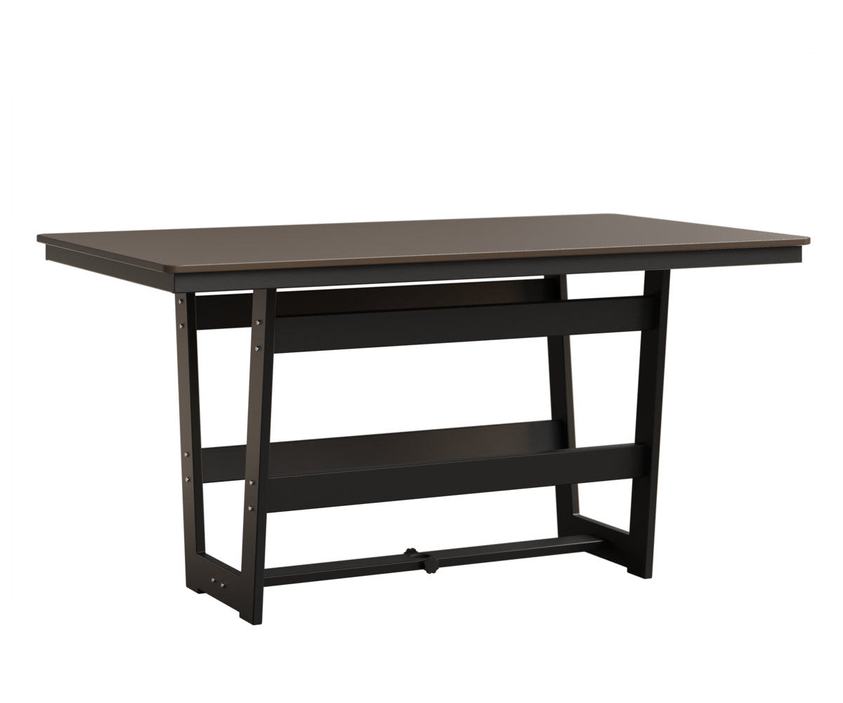 Berlin Gardens MGP Hudson Counter Height 40" x 70" Rectangle Table with Hammered Top