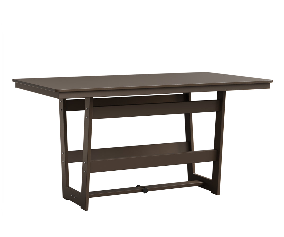 Berlin Gardens MGP Hudson Counter Height 40" x 70" Rectangle Table with Hammered Top