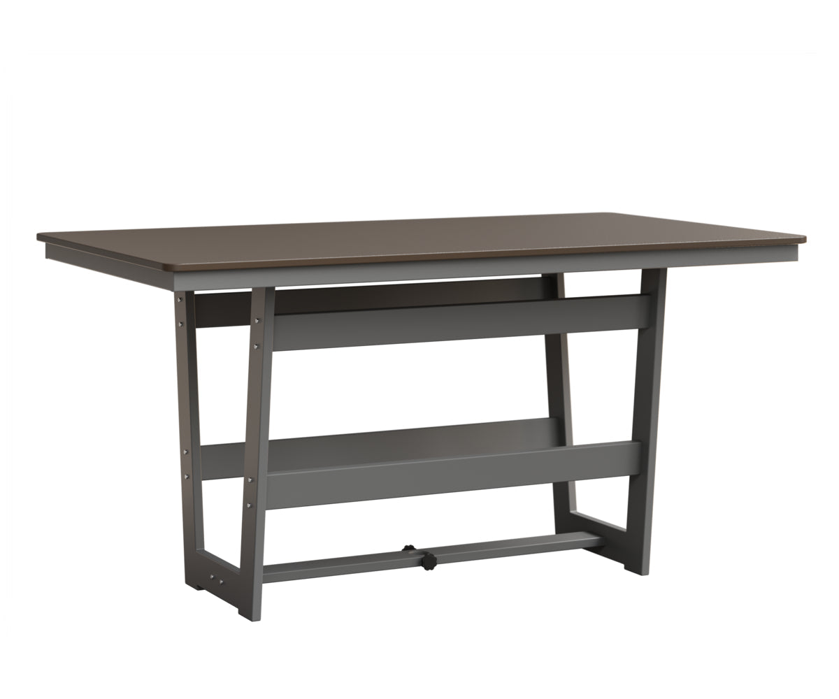 Berlin Gardens MGP Hudson Counter Height 40" x 70" Rectangle Table with Hammered Top