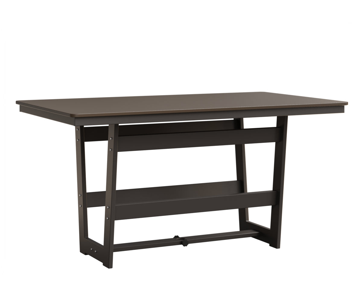 Berlin Gardens MGP Hudson Counter Height 40" x 70" Rectangle Table with Hammered Top