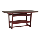 Berlin Gardens MGP Hudson Counter Height 40" x 70" Rectangle Table with Hammered Top