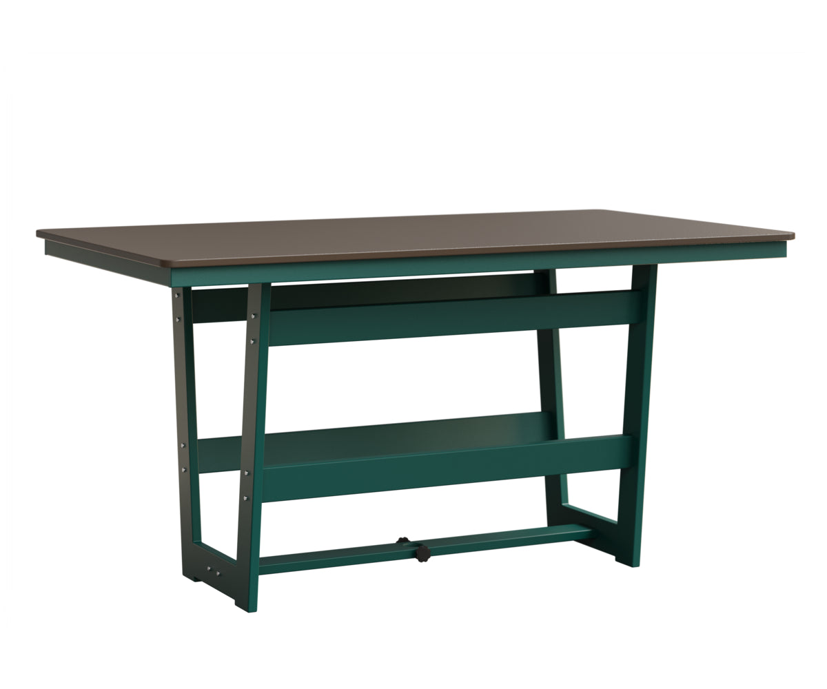 Berlin Gardens MGP Hudson Counter Height 40" x 70" Rectangle Table with Hammered Top