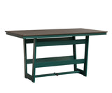 Berlin Gardens MGP Hudson Counter Height 40" x 70" Rectangle Table with Hammered Top