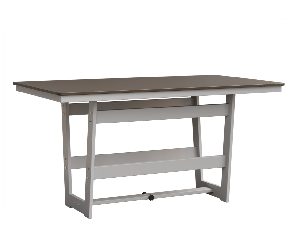 Berlin Gardens MGP Hudson Counter Height 40" x 70" Rectangle Table with Hammered Top