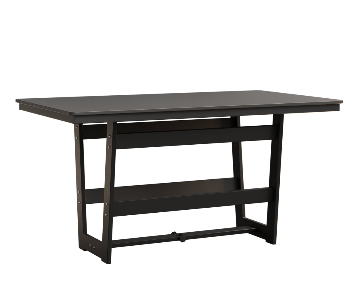 Berlin Gardens MGP Hudson Counter Height 40" x 70" Rectangle Table with Hammered Top