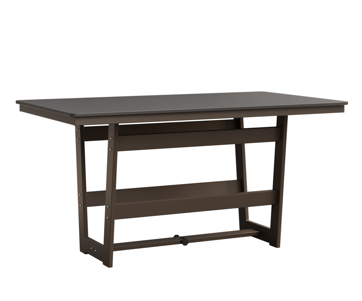 Berlin Gardens MGP Hudson Counter Height 40" x 70" Rectangle Table with Hammered Top