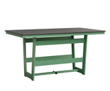 Berlin Gardens MGP Hudson Counter Height 40" x 70" Rectangle Table with Hammered Top
