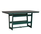 Berlin Gardens MGP Hudson Counter Height 40" x 70" Rectangle Table with Hammered Top