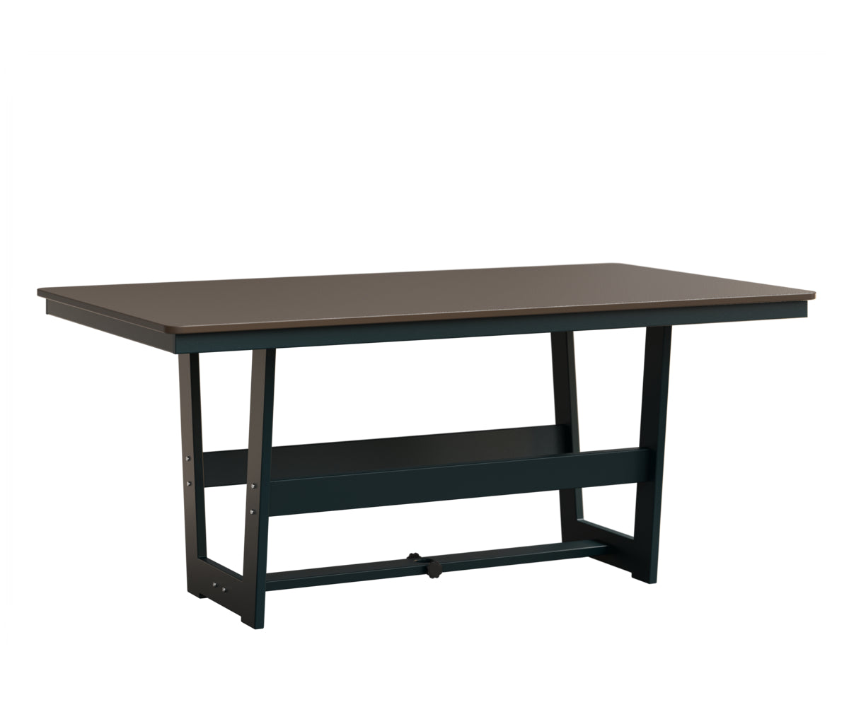 Berlin Gardens MGP Hudson Dining Height 40" x 70" Rectangle Table with Hammered Top