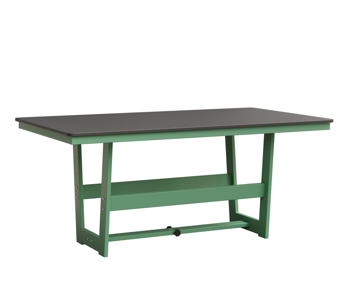 Berlin Gardens MGP Hudson Dining Height 40" x 70" Rectangle Table with Hammered Top