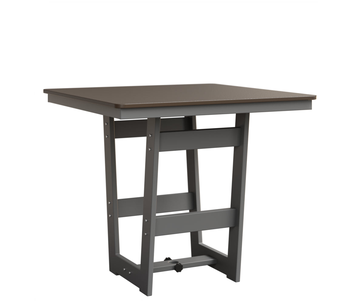Berlin Gardens MGP Hudson Bar Height 40" x 40" Square Table with Hammered Top