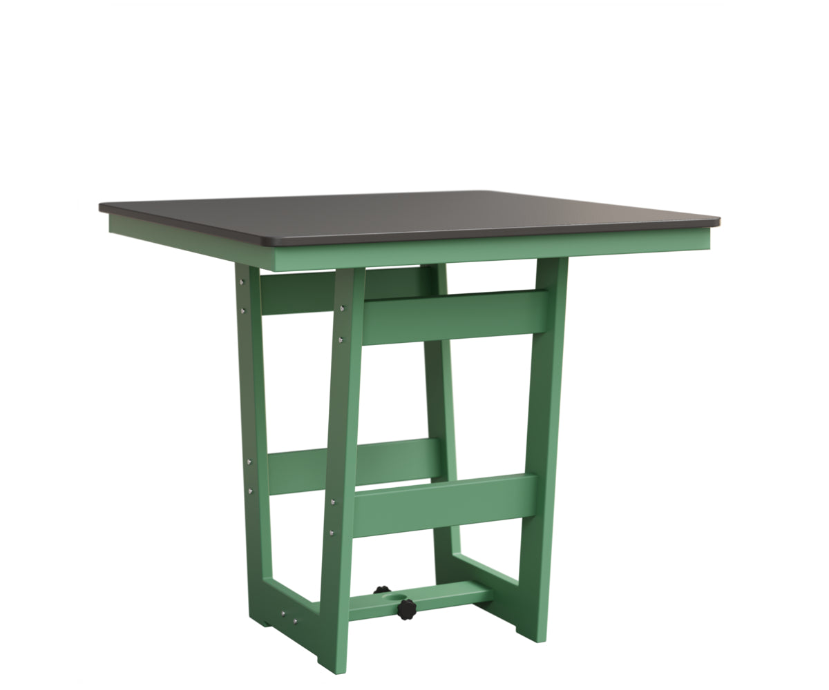 Berlin Gardens MGP Hudson Bar Height 40" x 40" Square Table with Hammered Top