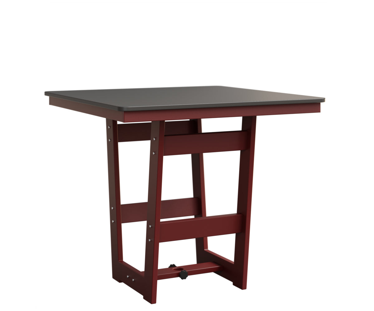 Berlin Gardens MGP Hudson Bar Height 40" x 40" Square Table with Hammered Top
