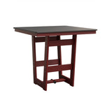 Berlin Gardens MGP Hudson Counter Height 40" x 40" Square Table with Hammered Top