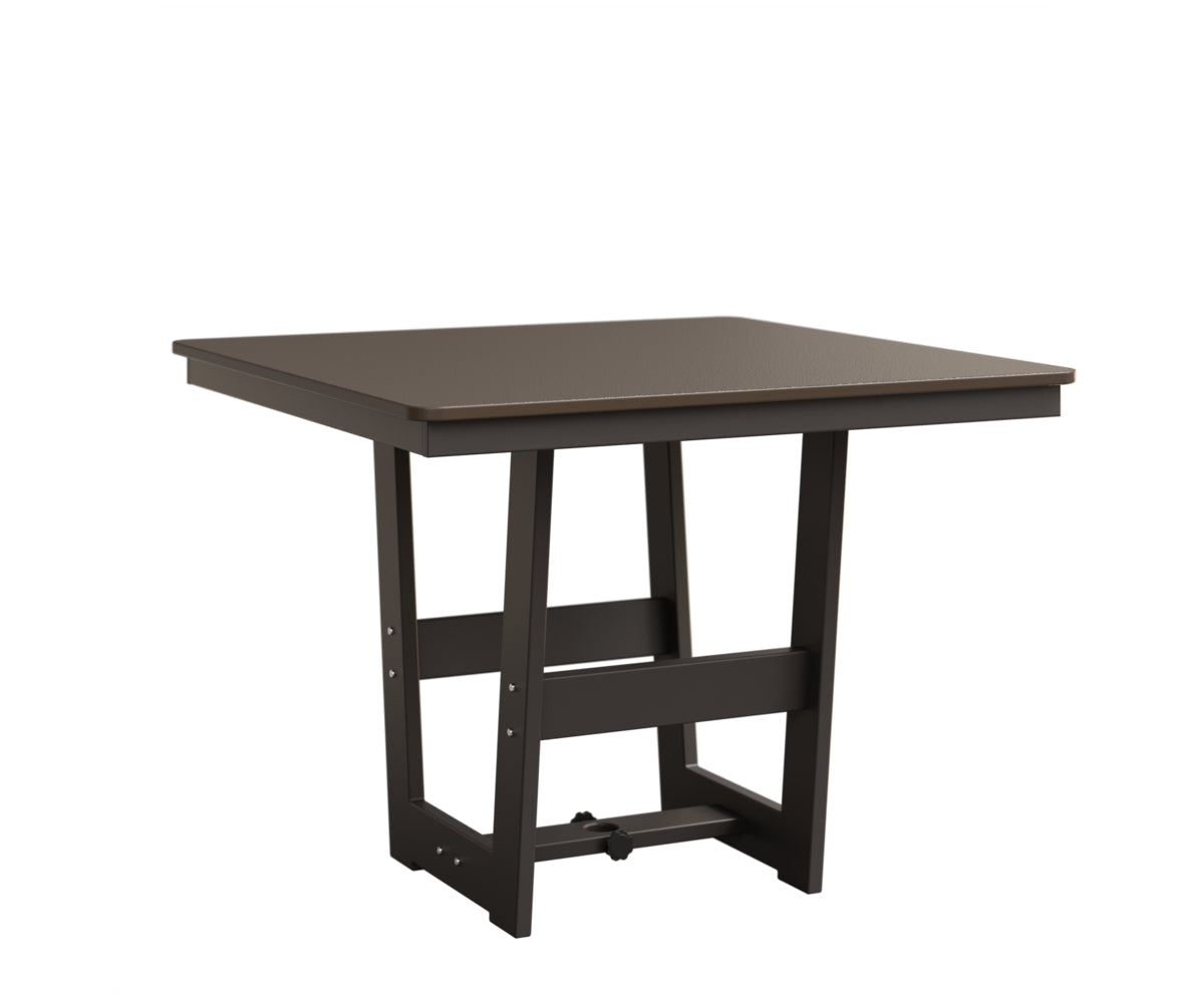 Berlin Gardens MGP Hudson Dining Height 40" x 40" Square Table with Hammered Top