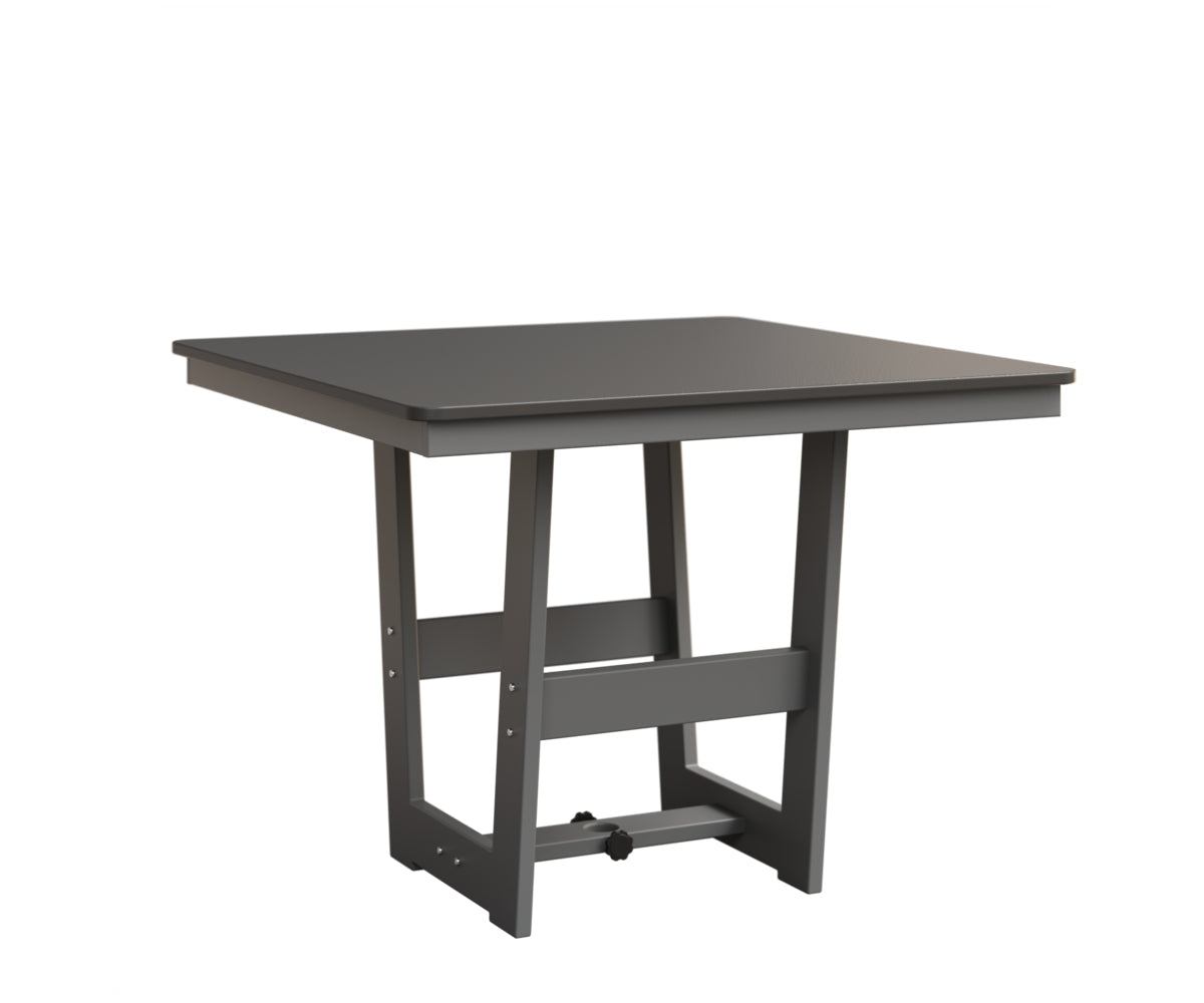 Berlin Gardens MGP Hudson Dining Height 40" x 40" Square Table with Hammered Top